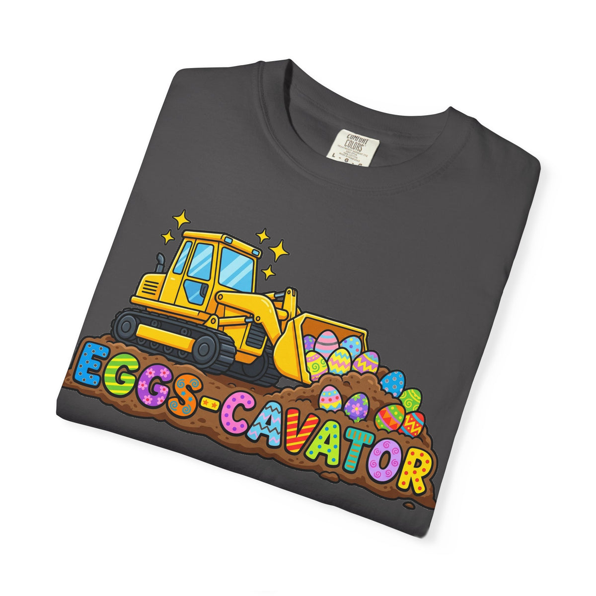 Eggs-Cavator Shirt, Funny Easter Digger Tee, Construction Easter Egg Shirt, Toddler Boy Easter Gift