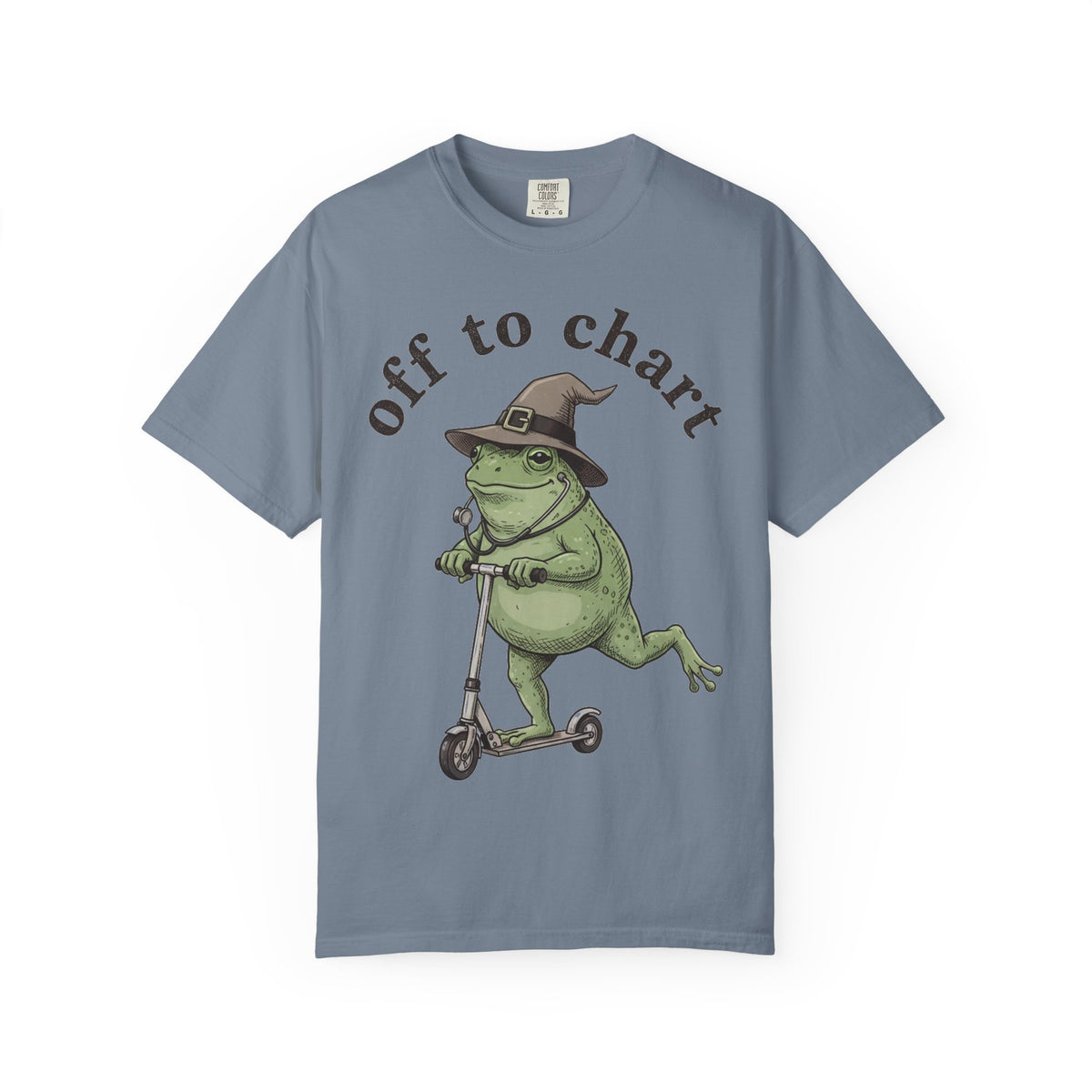 Off To Chart Shirt, Witch Hat Frog Nurse Scooter Tee, Funny Charting RN Shirt, Nurse Gift
