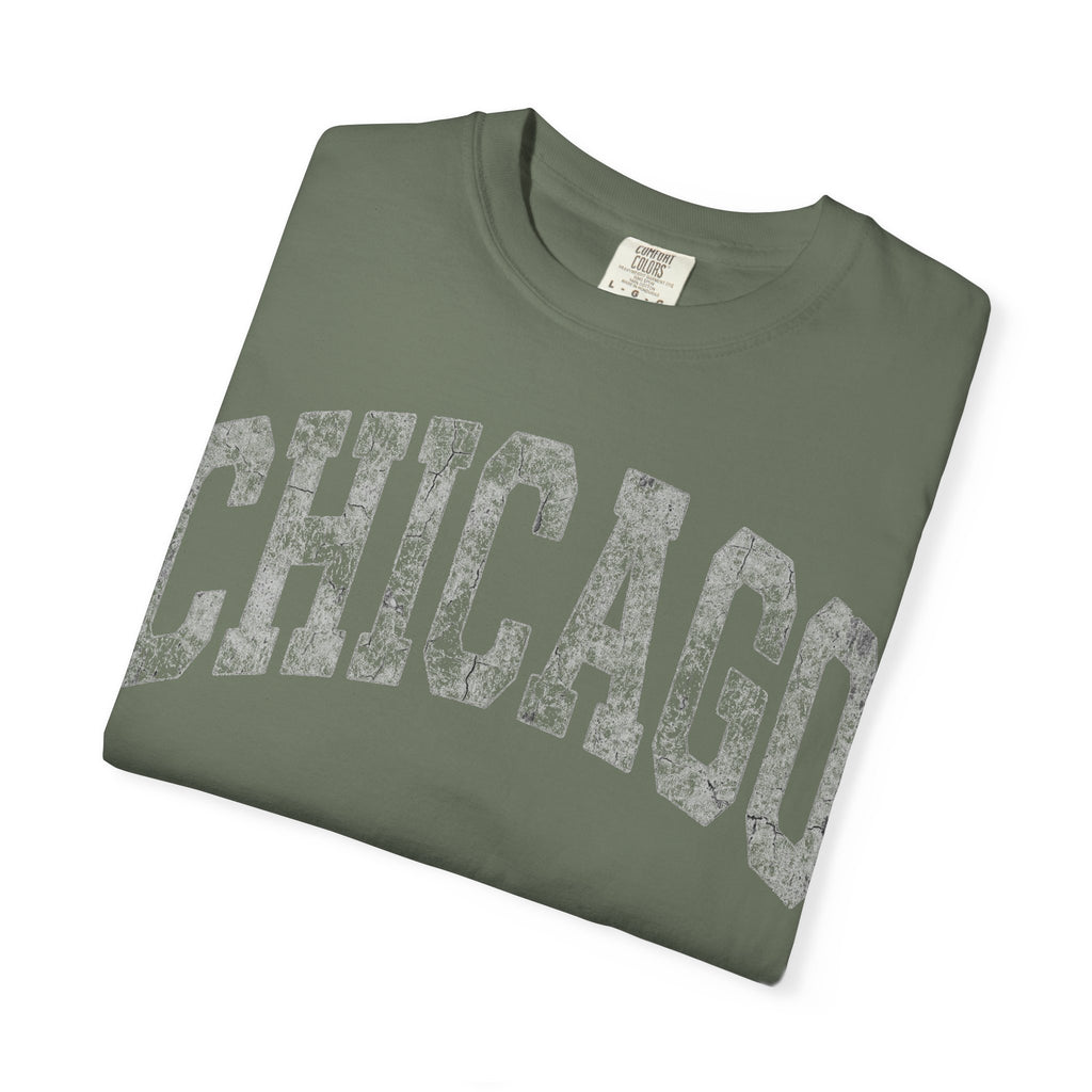 Chicago Vintage Shirt, Distressed Varsity Chicago Tee, Illinois Home City Shirt, Chicago Gift