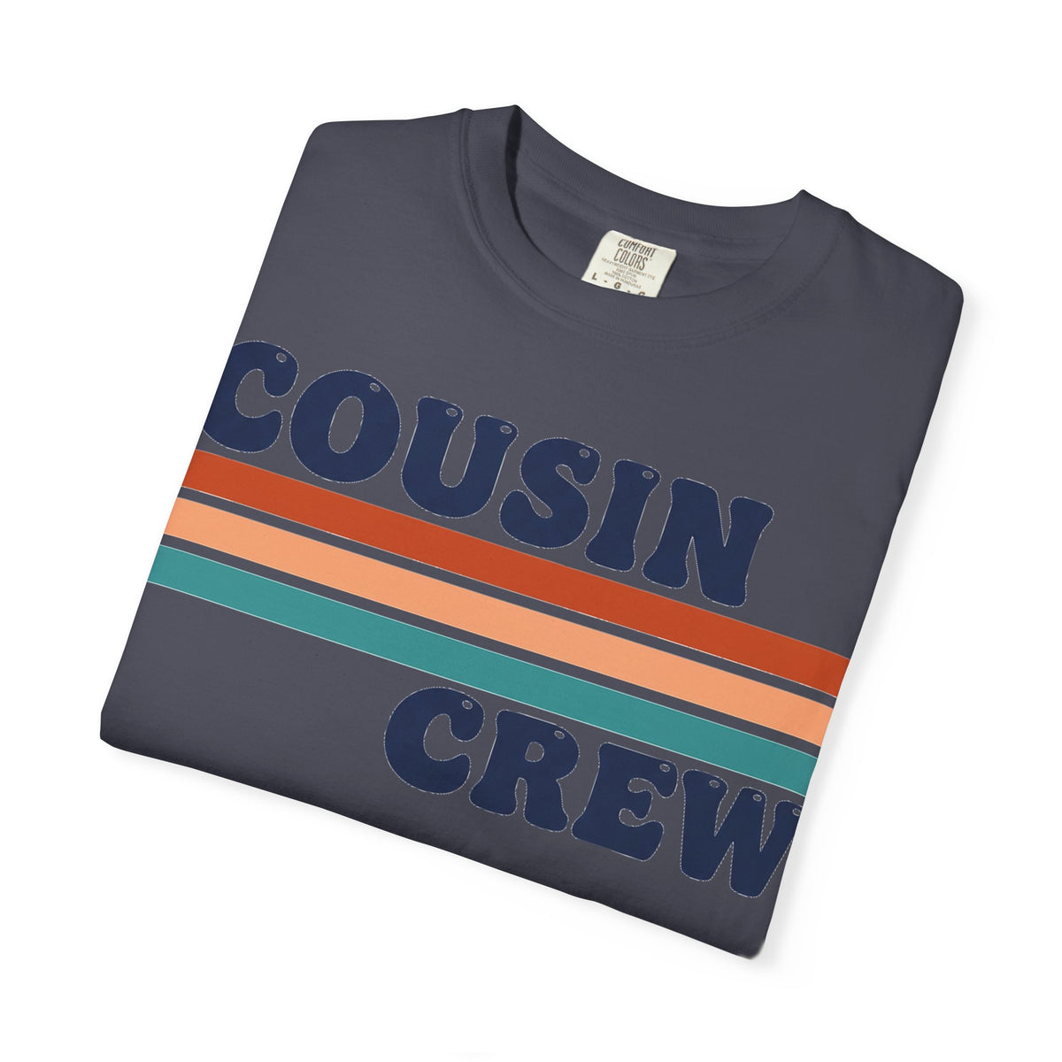 Cousin Crew Stacked Stripe Shirt, Vintage Stripe Family Tee, Matching Cousin Shirt, Reunion Gift