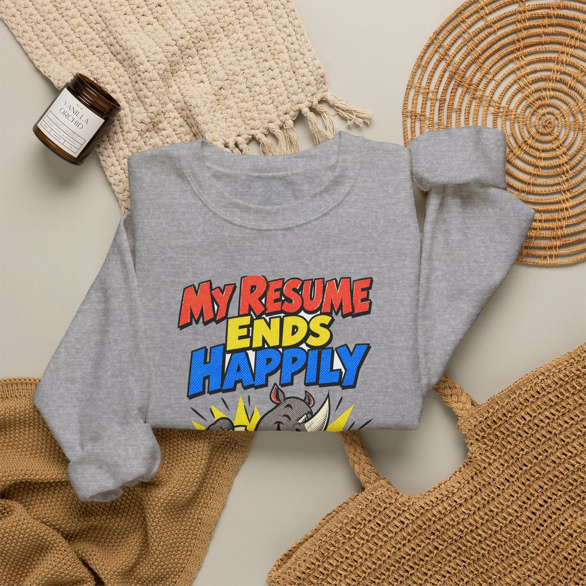 Funny Retirement Sweatshirt My Resume Ends Happily, Retirement Gift Tee, Comfort Colors Graphic T-Shirt