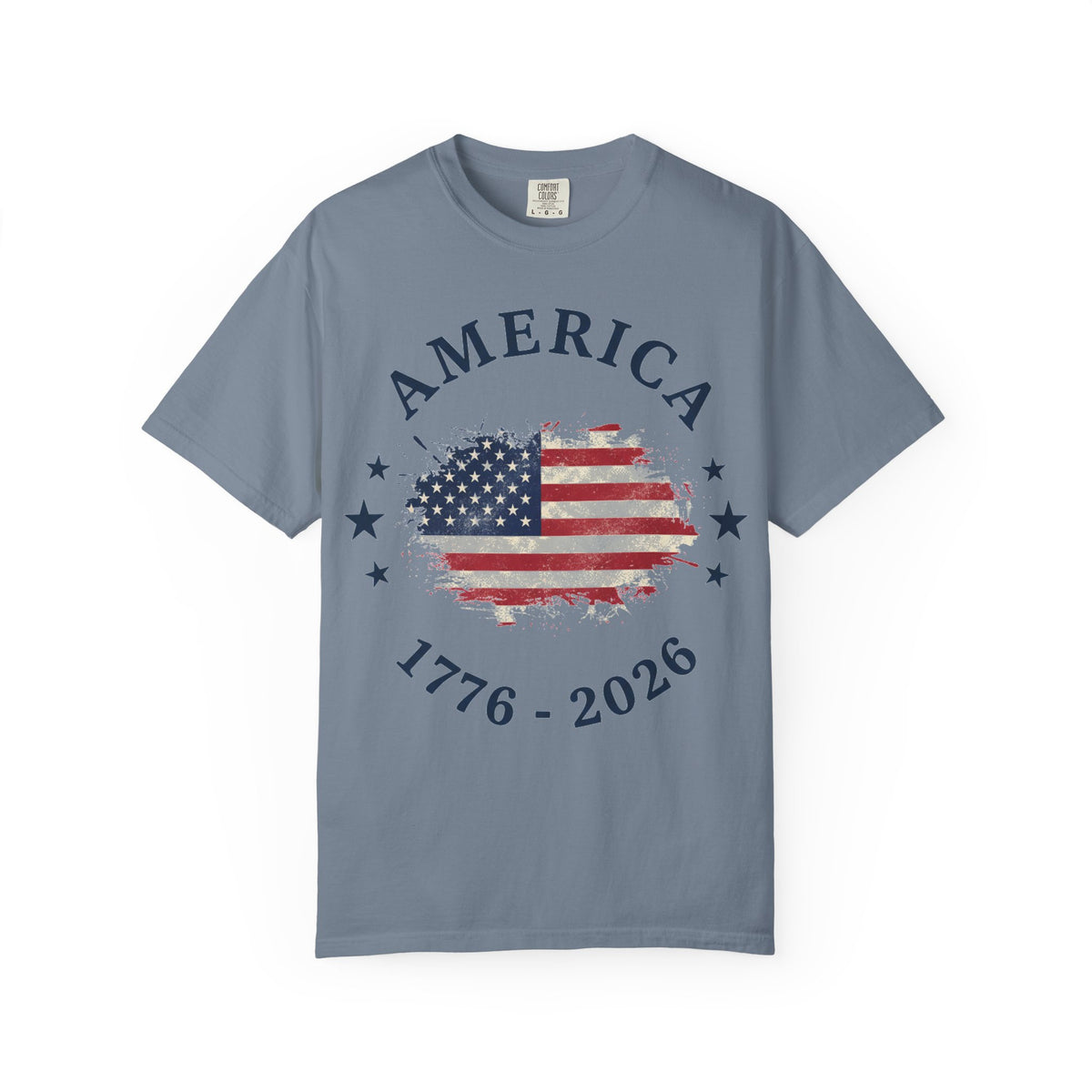 America 1776 2026 Arched Shirt, Vintage Flag Splash Tee, Patriotic Americana Shirt, Independence Day Gift