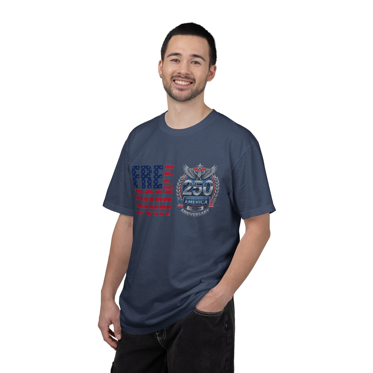 Freedom 250 Stacked Shirt, America Semiquincentennial Crest Tee, Patriotic 1776-2026 Shirt, July 4th Gift