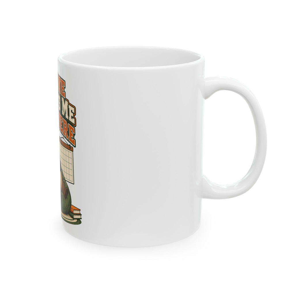 No One Expects Me Anywhere Mug, Funny Retirement Gift for Coworker, Retired Christmas Gift, Coffee Mug 11oz 15oz
