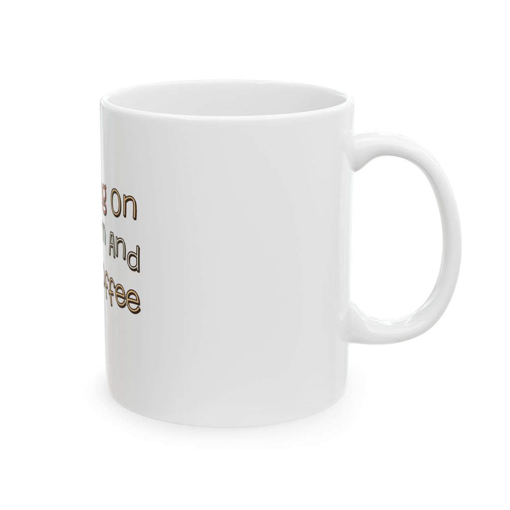 Running On Sarcasm And Iced Coffee Mug, Funny Sarcastic Gift for Coworker, Secret Santa Gift, Coffee Mug 11oz 15oz