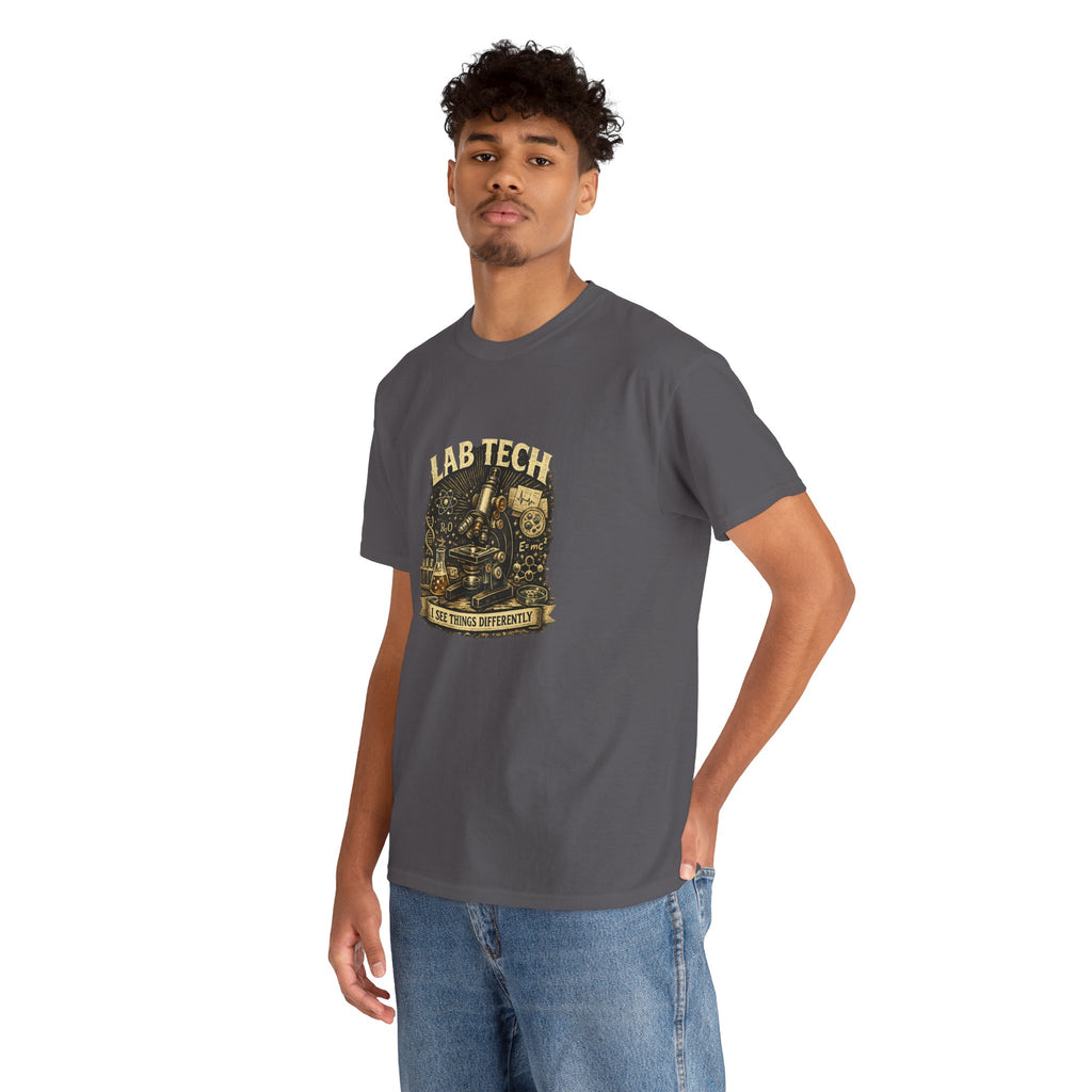 Lab Tech T-Shirt — "I Make Things Different" Vintage Science Tee