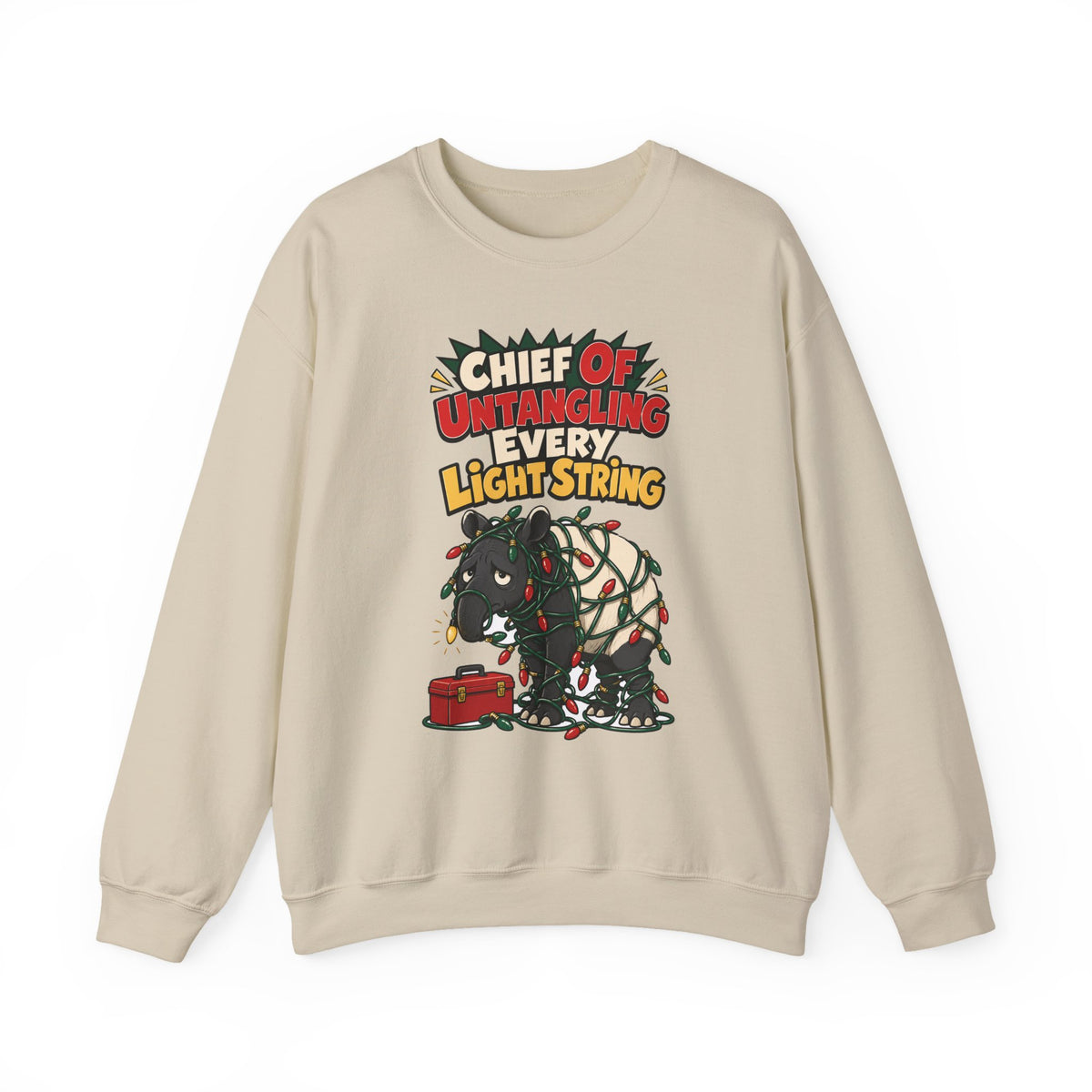 Funny Christmas Dad Sweatshirt Chief Of Untangling Every Light String Shirt, Funny Dad Gift, Christmas Gift, Funny Tee