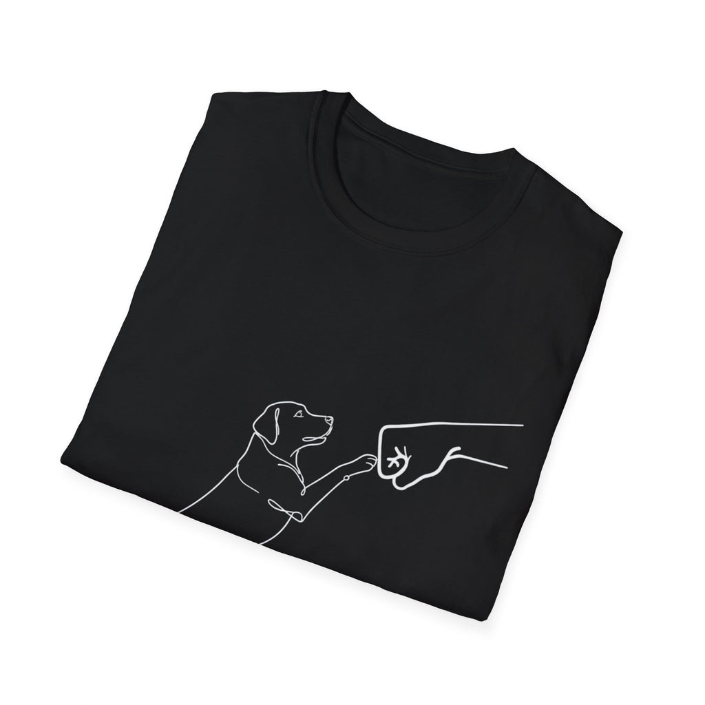 Dog Paw Shake Shirt, Minimal Line Art Dog Tee, Dog Lover Gift