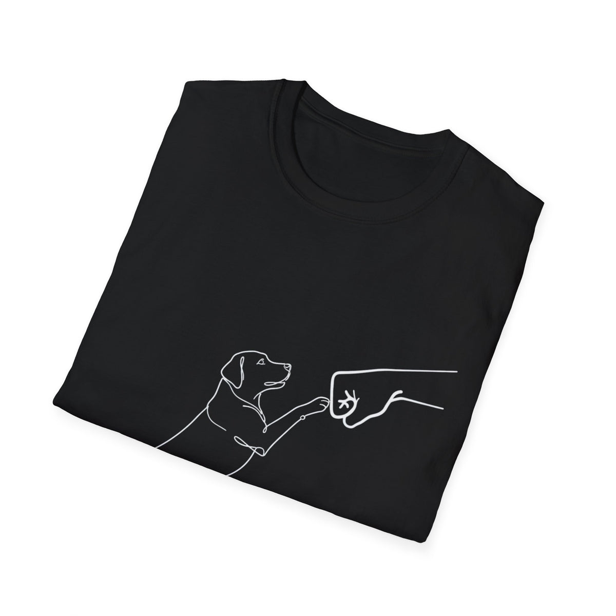 Dog Paw Shake Shirt, Minimal Line Art Dog Tee, Dog Lover Gift