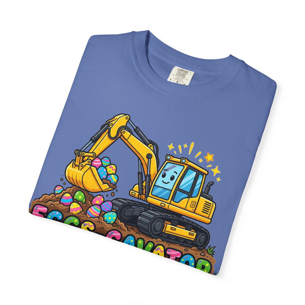 Eggs-Cavator Excavator Shirt, Funny Easter Construction Tee, Digger Easter Egg Shirt, Boys Easter Gift