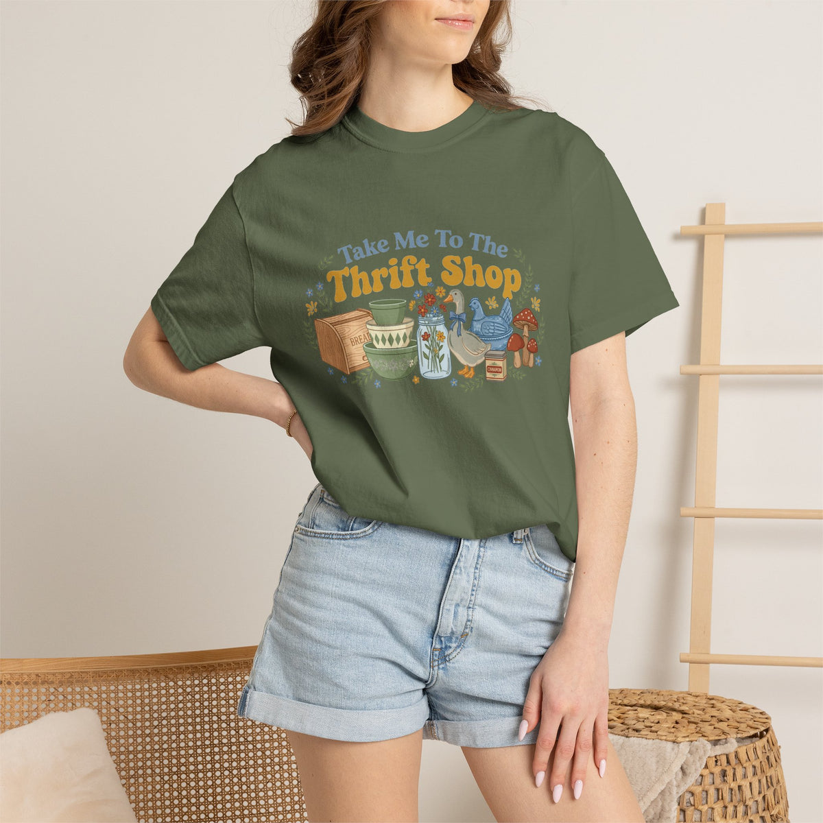 Take Me To The Thrift Shop Wide Shirt, Retro Thrift Finds Tee, Vintage Pyrex Shirt, Thrifter Gift