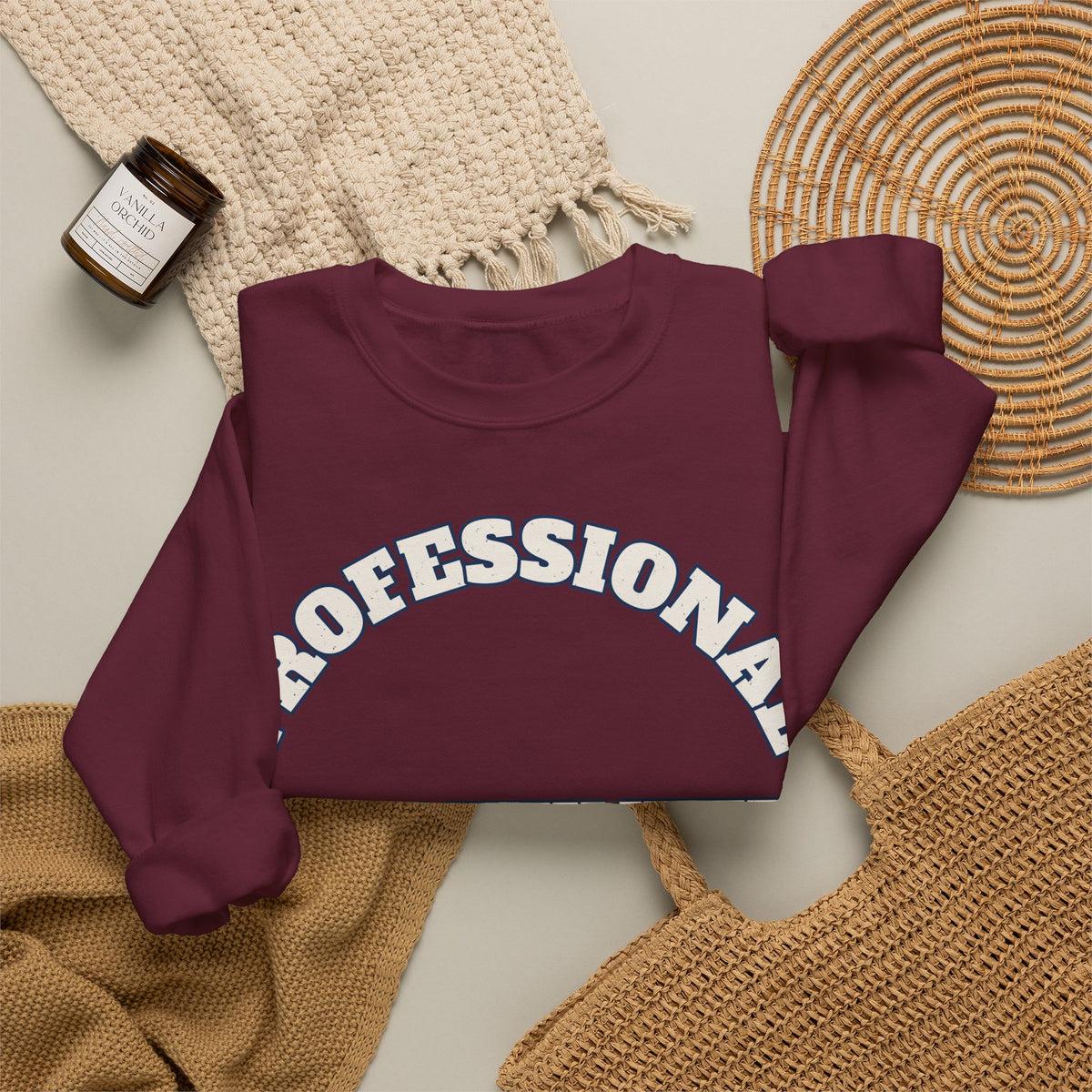 Sarcastic Sweatshirt For Women Professional Overthinker | Funny Sarcasm Sweatshirt | Sarcastic Quote Sweatshirt | Gift