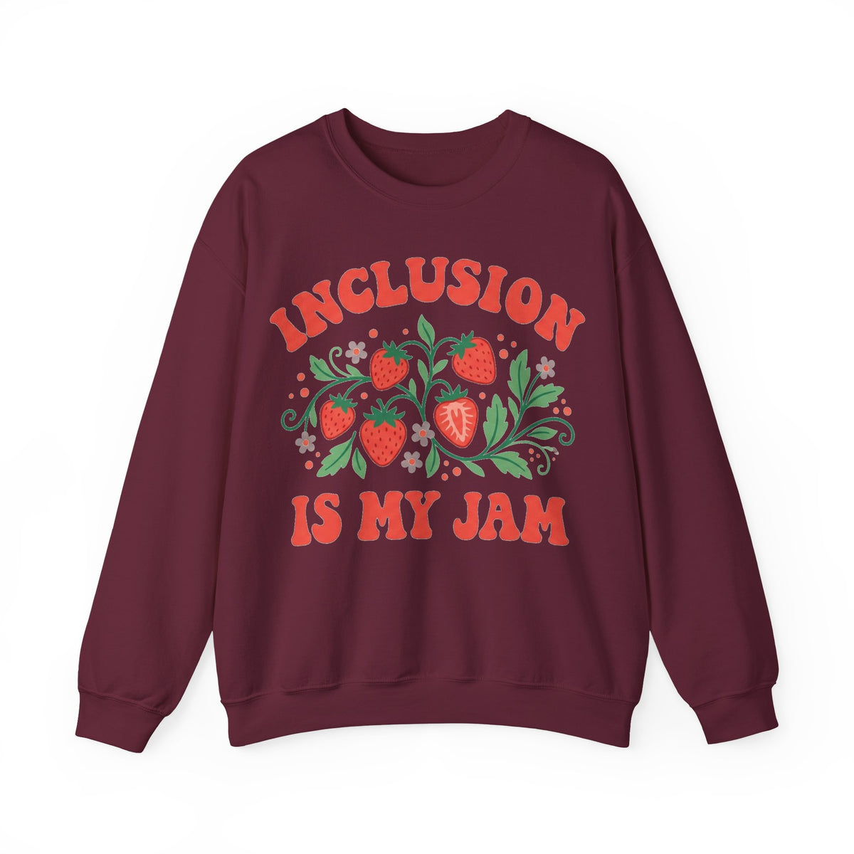 Inclusion Is My Jam Sweatshirt, Retro Strawberry SPED Teacher Sweatshirt, Special Education Gift, Inclusive Classroom Sweatshirt, Para Educa