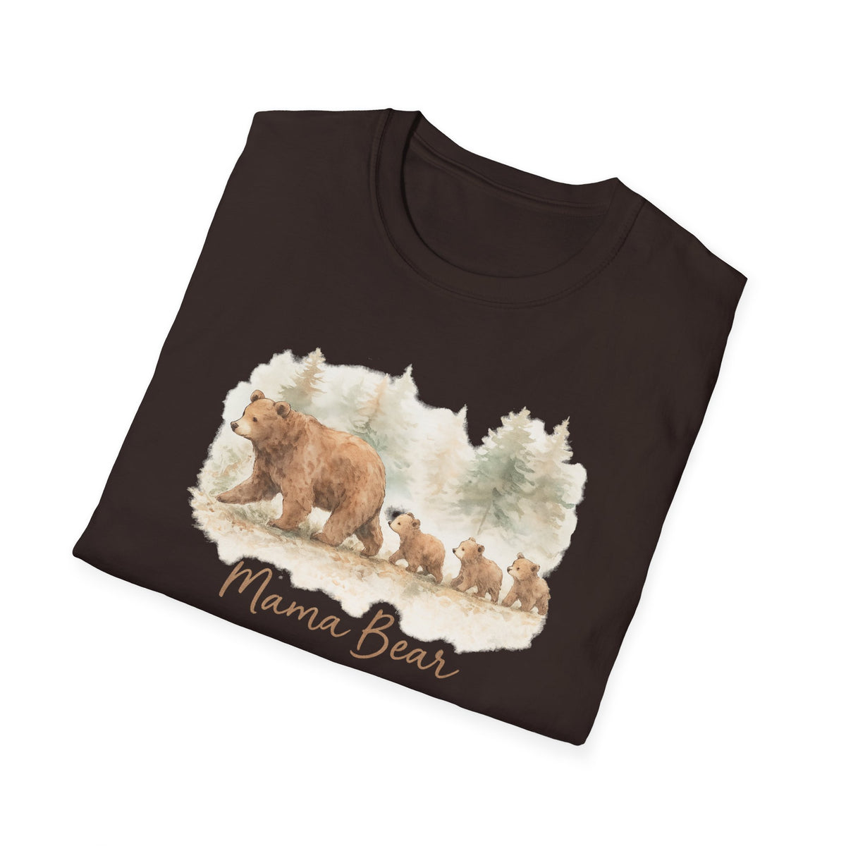Mama Bear T-Shirt — Woodland Bear Mom Graphic Tee