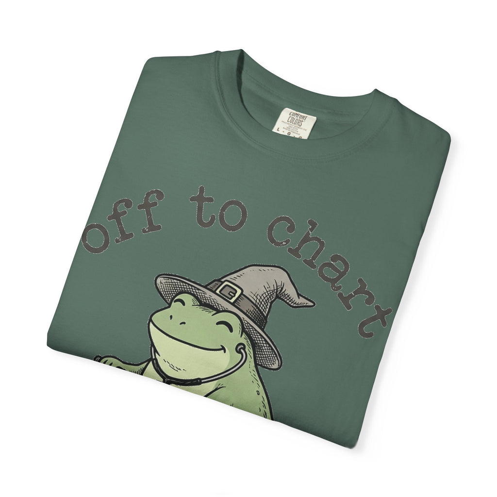 Off To Chart Shirt, Funny Witch Frog Nurse Tee, Charting Nurse Scooter Shirt, RN Gift