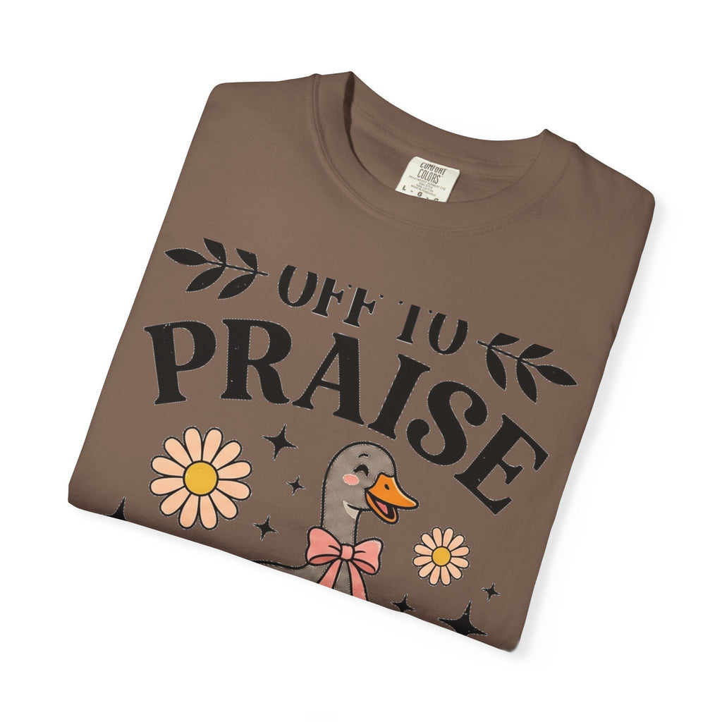 Off To Praise The Lord Shirt, Funny Christian Goose Tee, Daisy Church Shirt, Faith Gift
