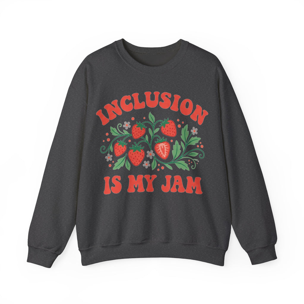 Inclusion Is My Jam Sweatshirt, Retro Strawberry SPED Teacher Sweatshirt, Special Education Gift, Inclusive Classroom Sweatshirt, Para Educa