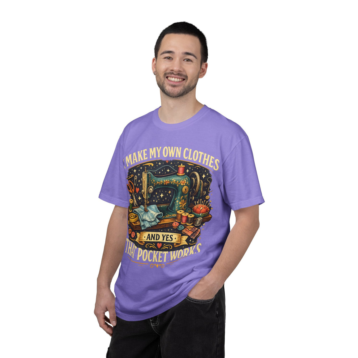 Sewing Lover T-Shirt — “I Make My Own Clothes (And Yes That Pocket Works)”