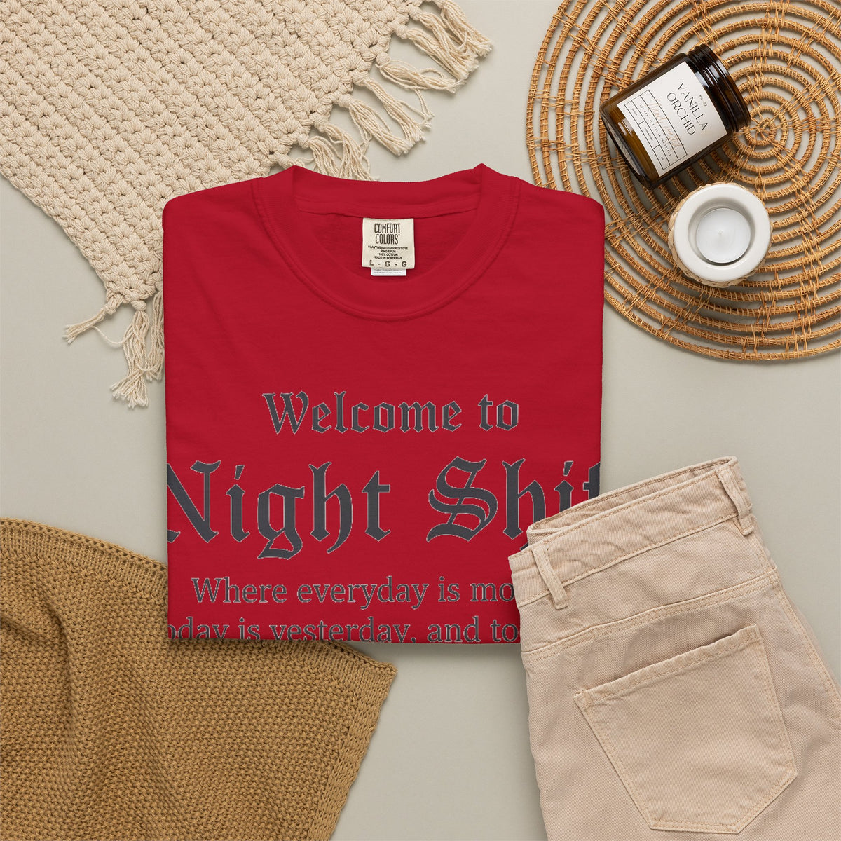 Welcome To Night Shift Light Shirt, Elegant Blackletter Nurse Tee, Night Shift Gift Shirt, RN Humor