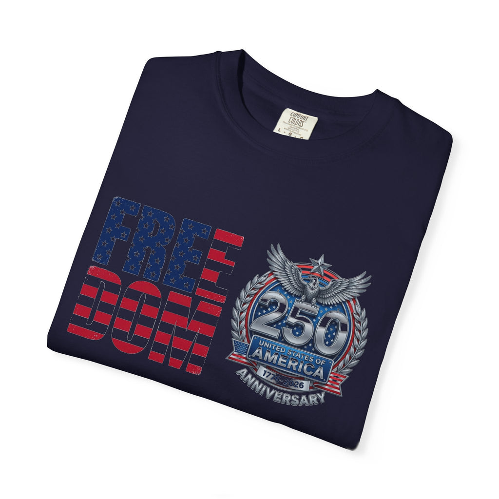 Freedom 250 Stacked Shirt, America Semiquincentennial Crest Tee, Patriotic 1776-2026 Shirt, July 4th Gift