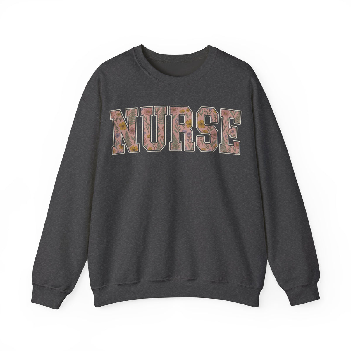 Nurse Sweatshirt Floral Varsity Letters, Boho Wildflower Nurse Sweatshirt, Cottagecore Nurse Gift, Nurse Week Sweatshirt, Nursing Graduation