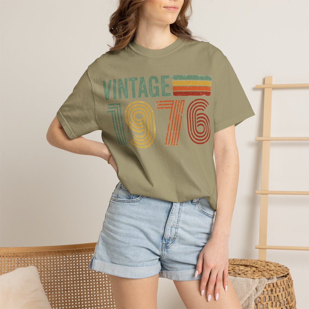 Vintage 1976 Shirt, Retro Stripe 50th Birthday Tee, Born In 1976 Shirt, Birthday Gift