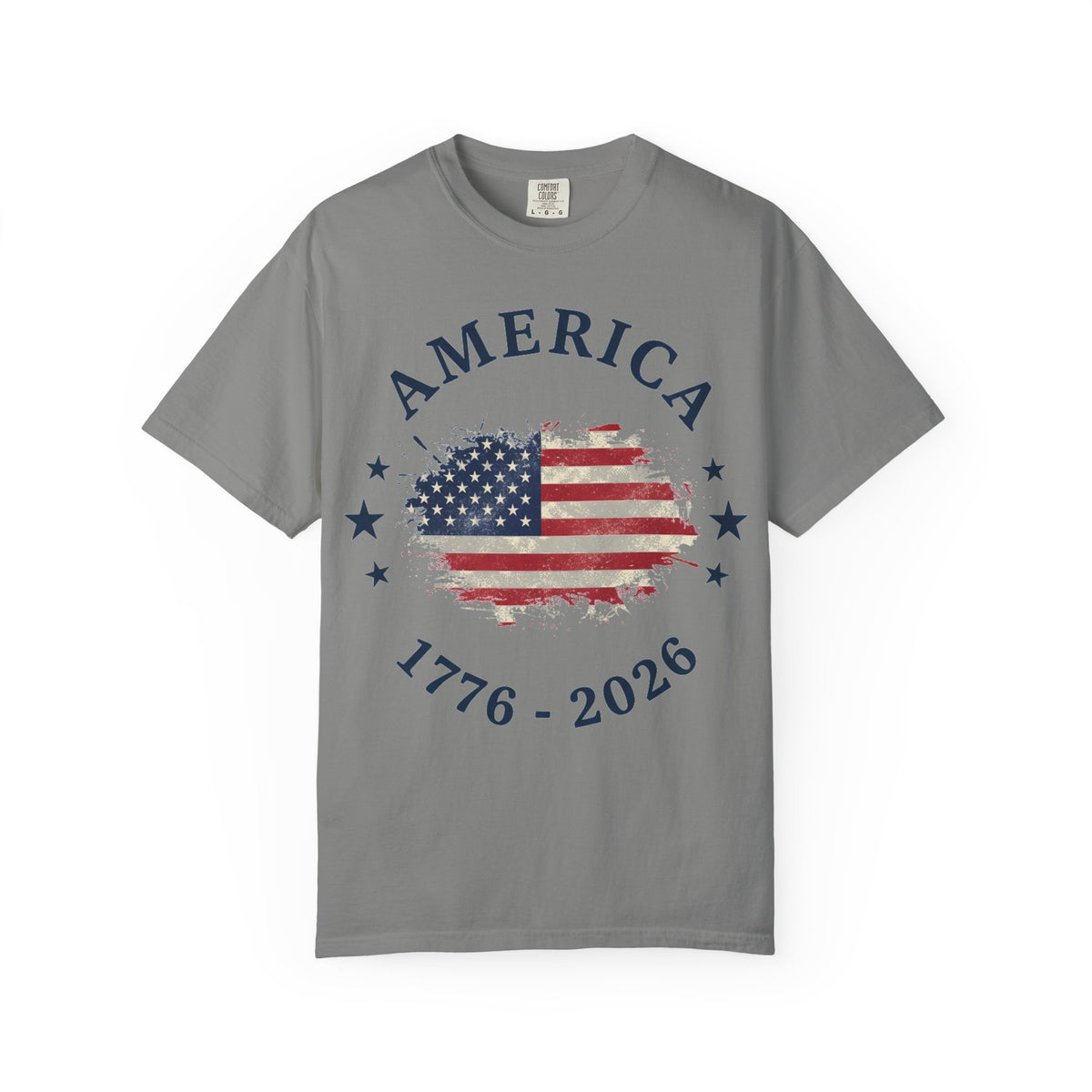 America 1776 2026 Arched Shirt, Vintage Flag Splash Tee, Patriotic Americana Shirt, Independence Day Gift
