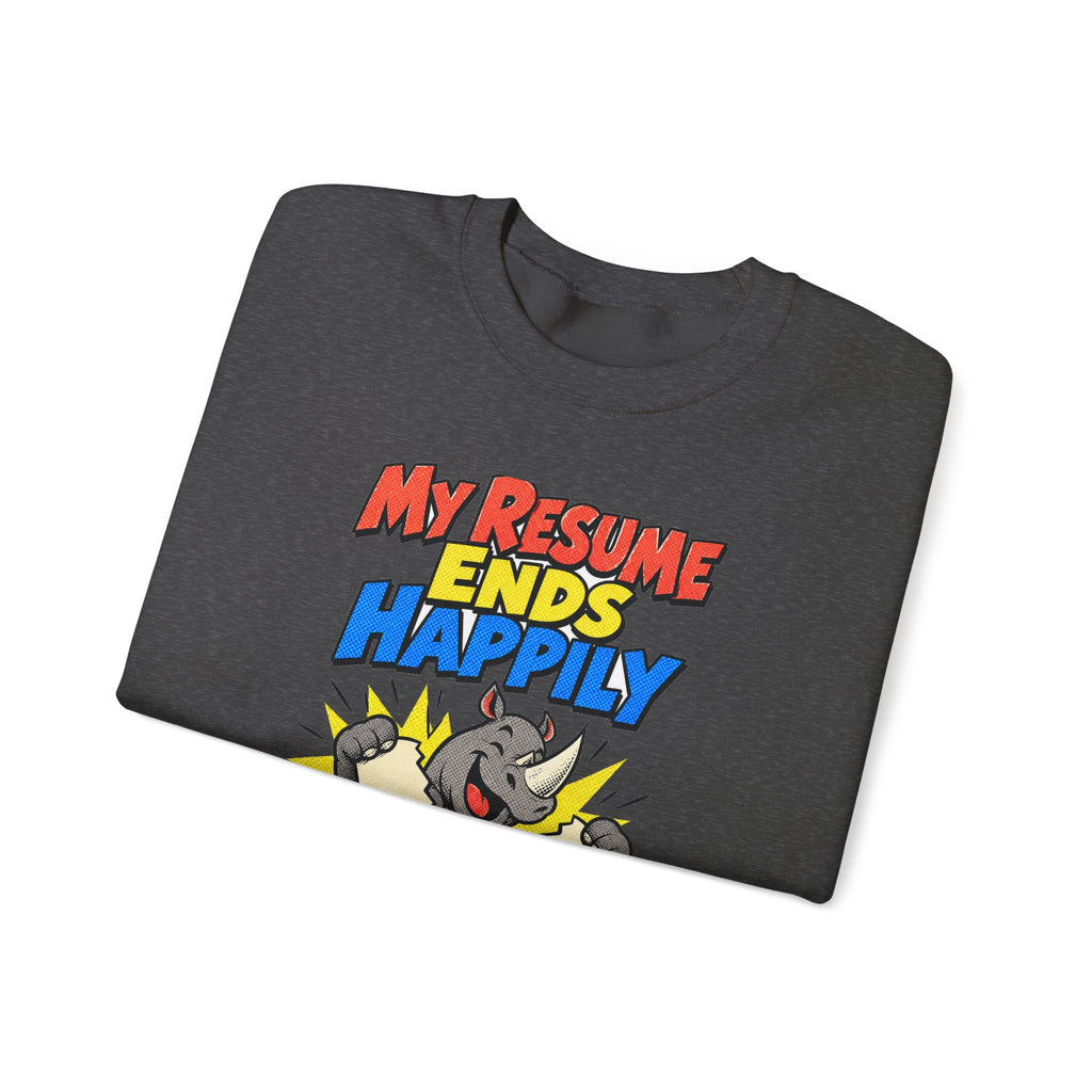 Funny Retirement Sweatshirt My Resume Ends Happily, Retirement Gift Tee, Comfort Colors Graphic T-Shirt