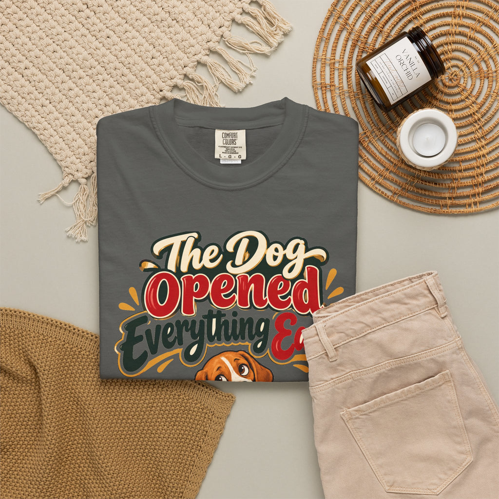 Funny Dog Mom Gift The Dog Opened Everything Early Shirt, Dog Lover Humor Shirt, Christmas Gift for Dog Dad Pet Parent