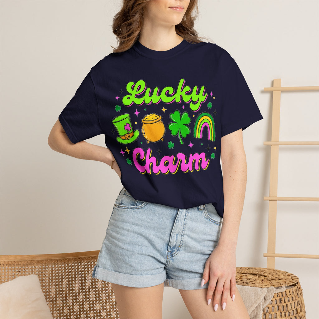 Lucky Charm Shirt, Retro St Patricks Day Doodle Tee, Pot Of Gold Rainbow Shirt, Irish Gift