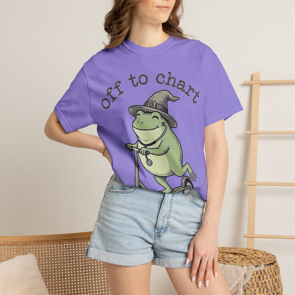 Off To Chart Shirt, Funny Witch Frog Nurse Tee, Charting Nurse Scooter Shirt, RN Gift