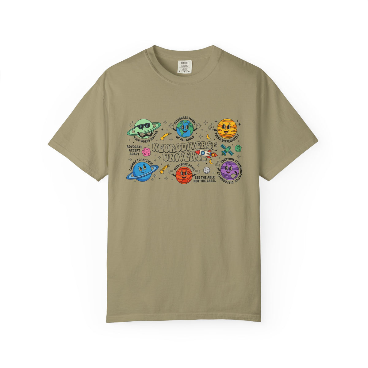 Neurodiverse Universe Wide Shirt, Autism Acceptance Planets Tee, Inclusion Teacher Shirt, SPED Gift