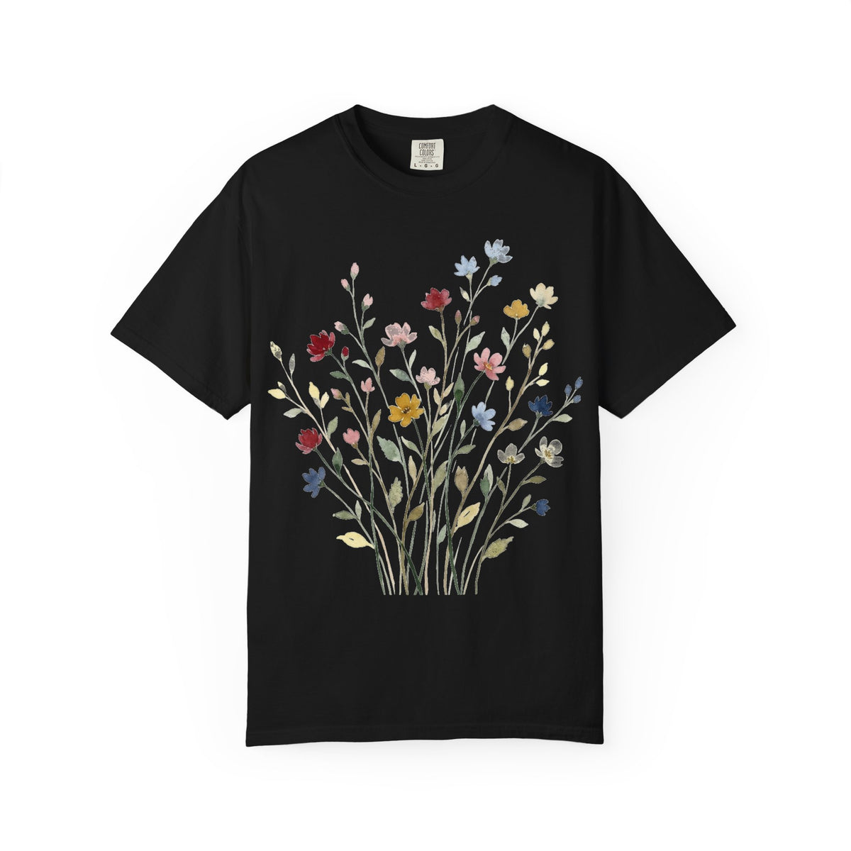 Watercolor Wildflower Spray Shirt, Painted Meadow Bouquet Tee, Cottagecore Floral Shirt, Garden Gift