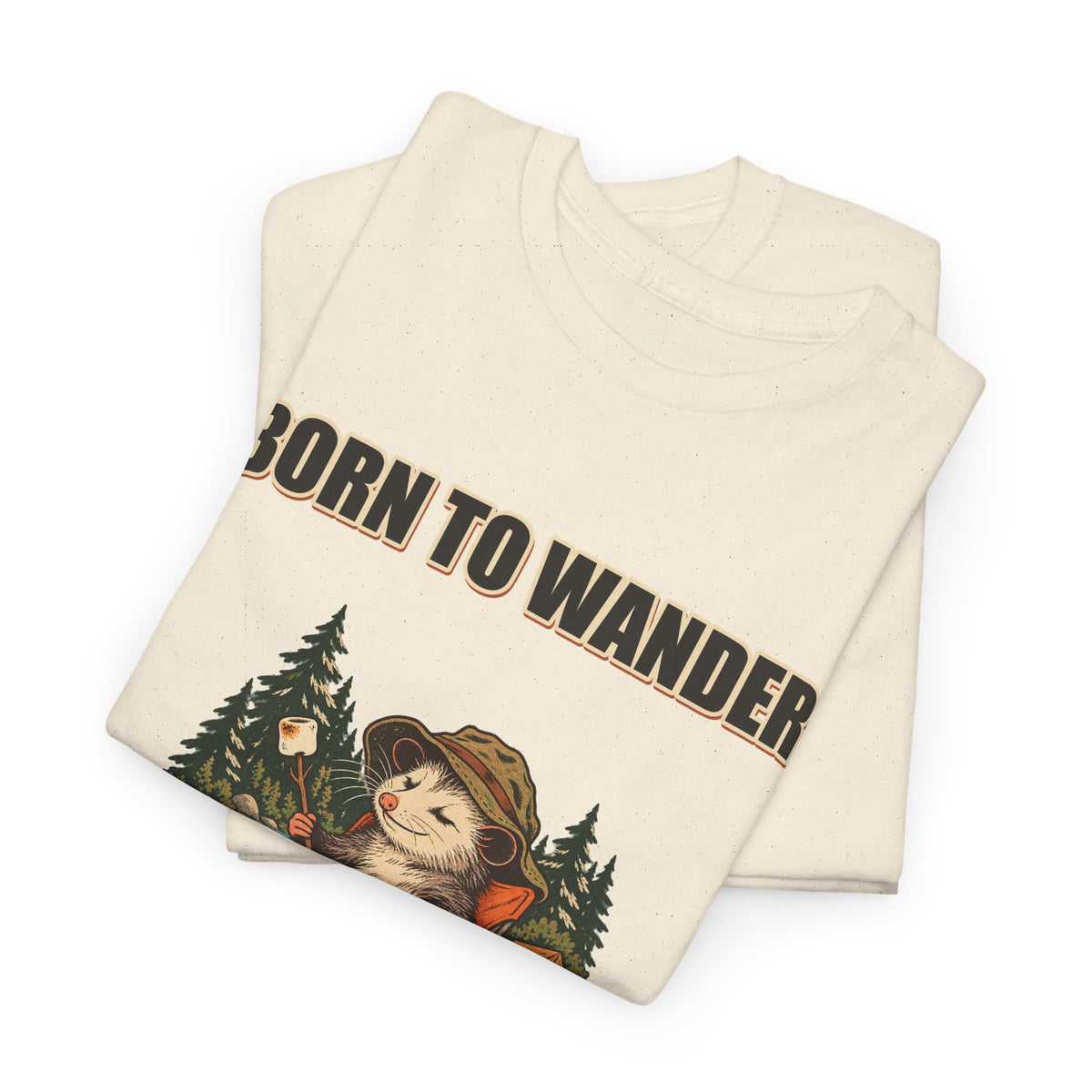Born to Wander, Packed to Snack – Camping Opossum T-Shirt