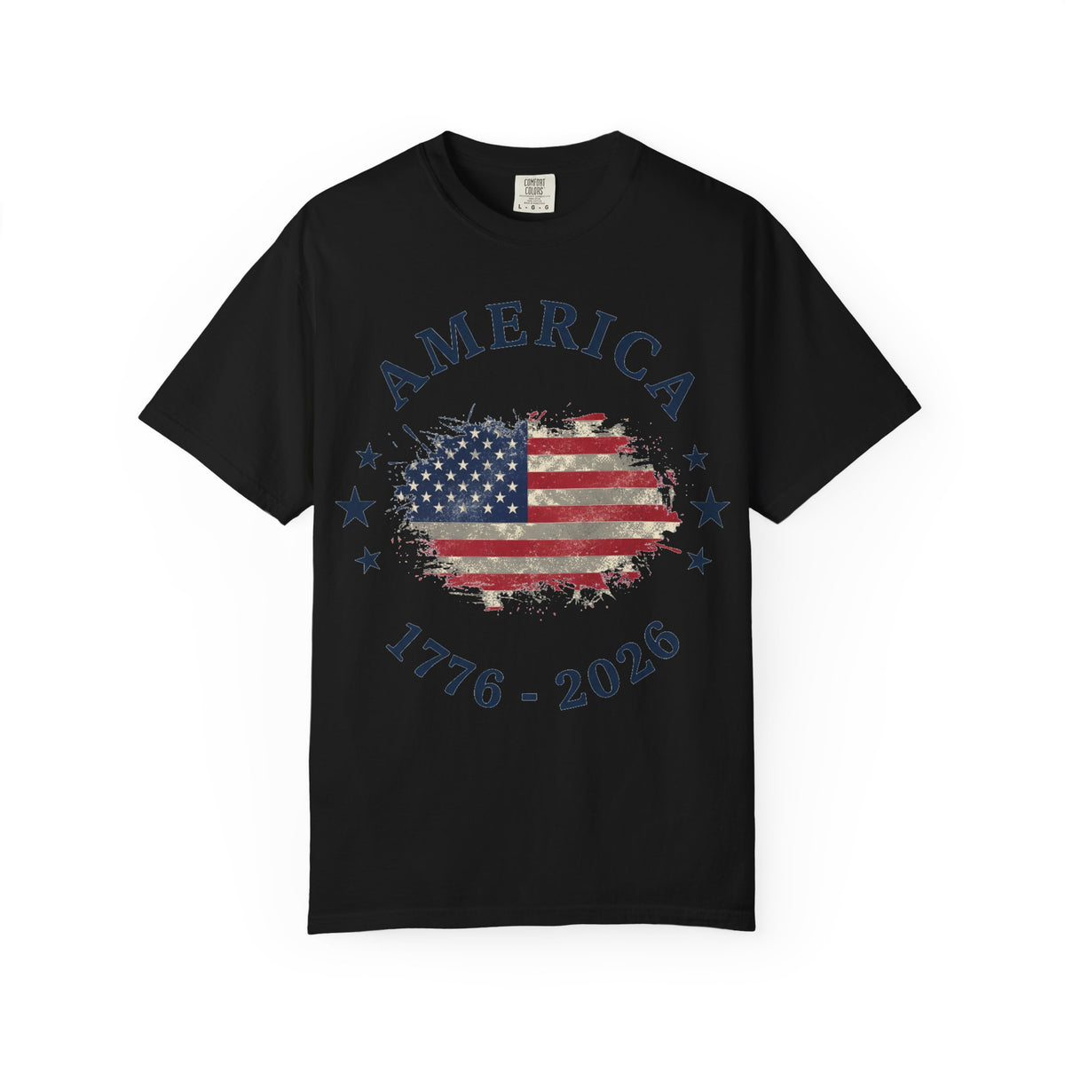 America 1776 2026 Arched Shirt, Vintage Flag Splash Tee, Patriotic Americana Shirt, Independence Day Gift