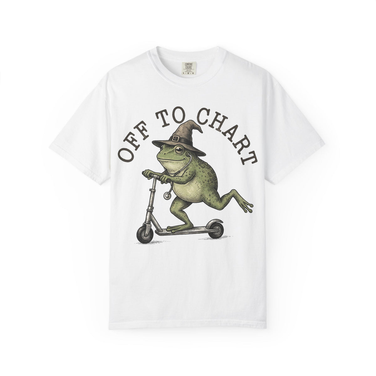 Off To Chart Bold Shirt, Engraved Frog Nurse Scooter Tee, Funny Night Shift Shirt, Nurse Gift