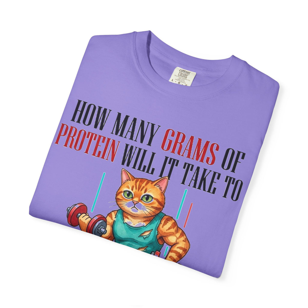 How Many Grams Of Protein Restore The Light In My Eyes Wide Shirt, Buff Gym Cat Tee, Funny Lifting Shirt, Gym Gift