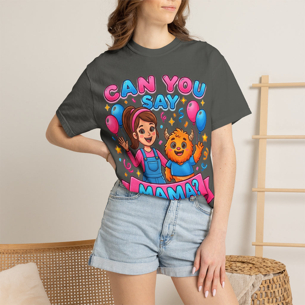 Can You Say Mama Shirt, Funny First Word Tee, Cute Monster Birthday Shirt, New Mom Gift
