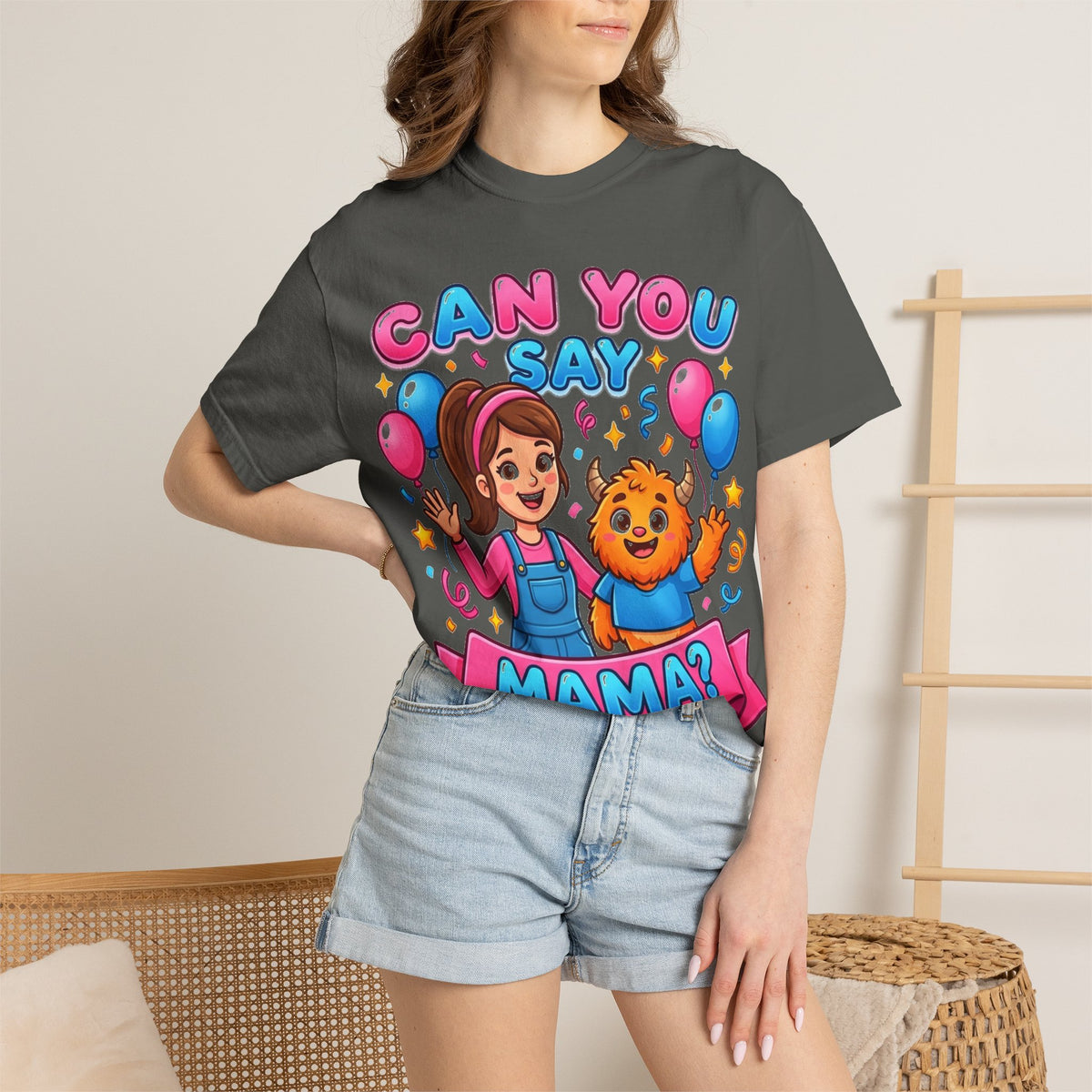 Can You Say Mama Shirt, Funny First Word Tee, Cute Monster Birthday Shirt, New Mom Gift