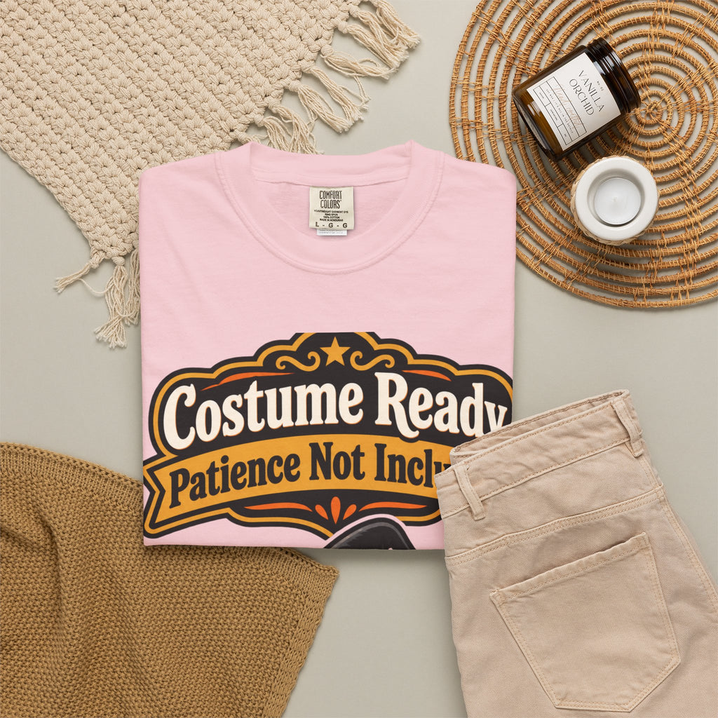 Costume Ready, Patience Not Included Halloween Shirt, Funny Black Cat Tee