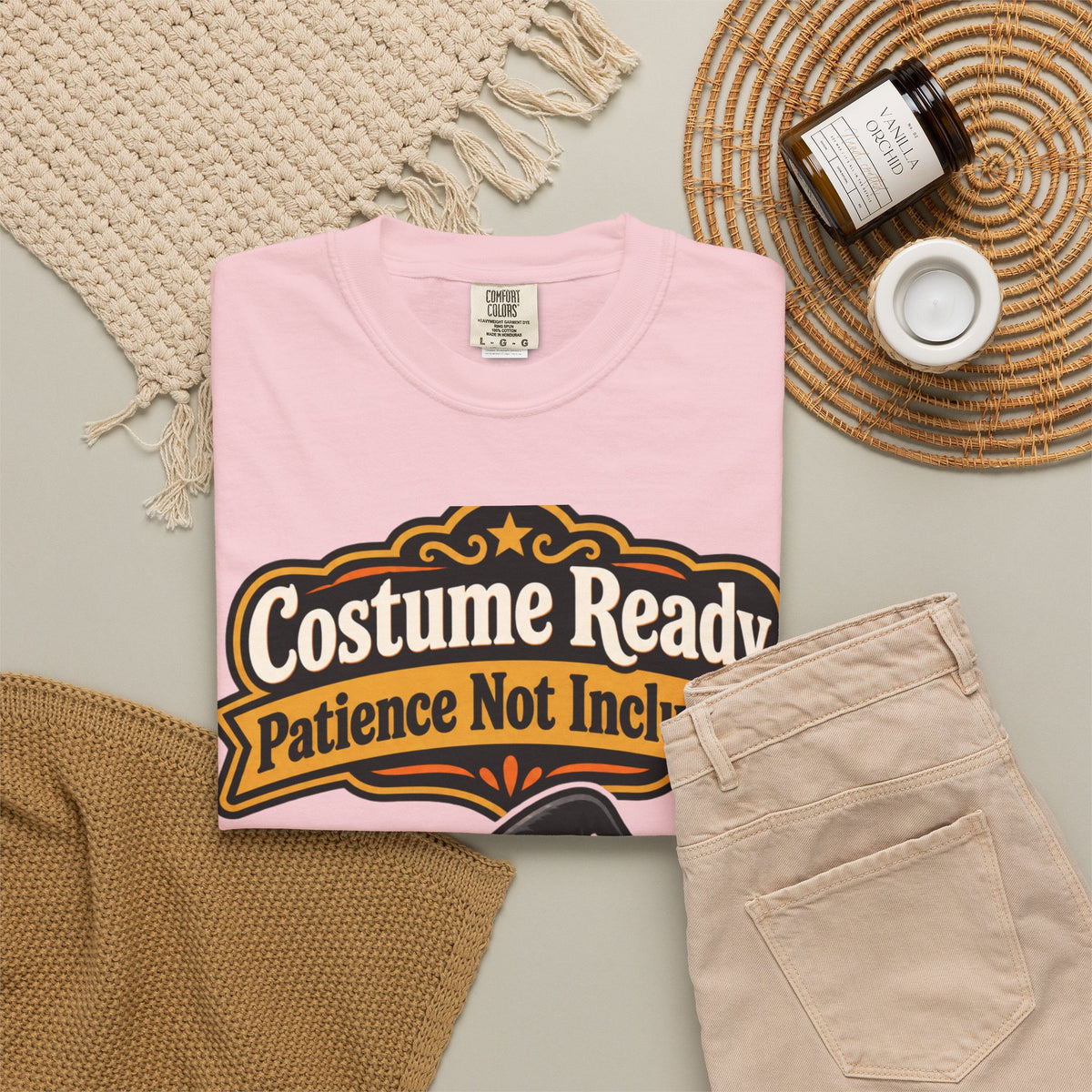 Costume Ready, Patience Not Included Halloween Shirt, Funny Black Cat Tee