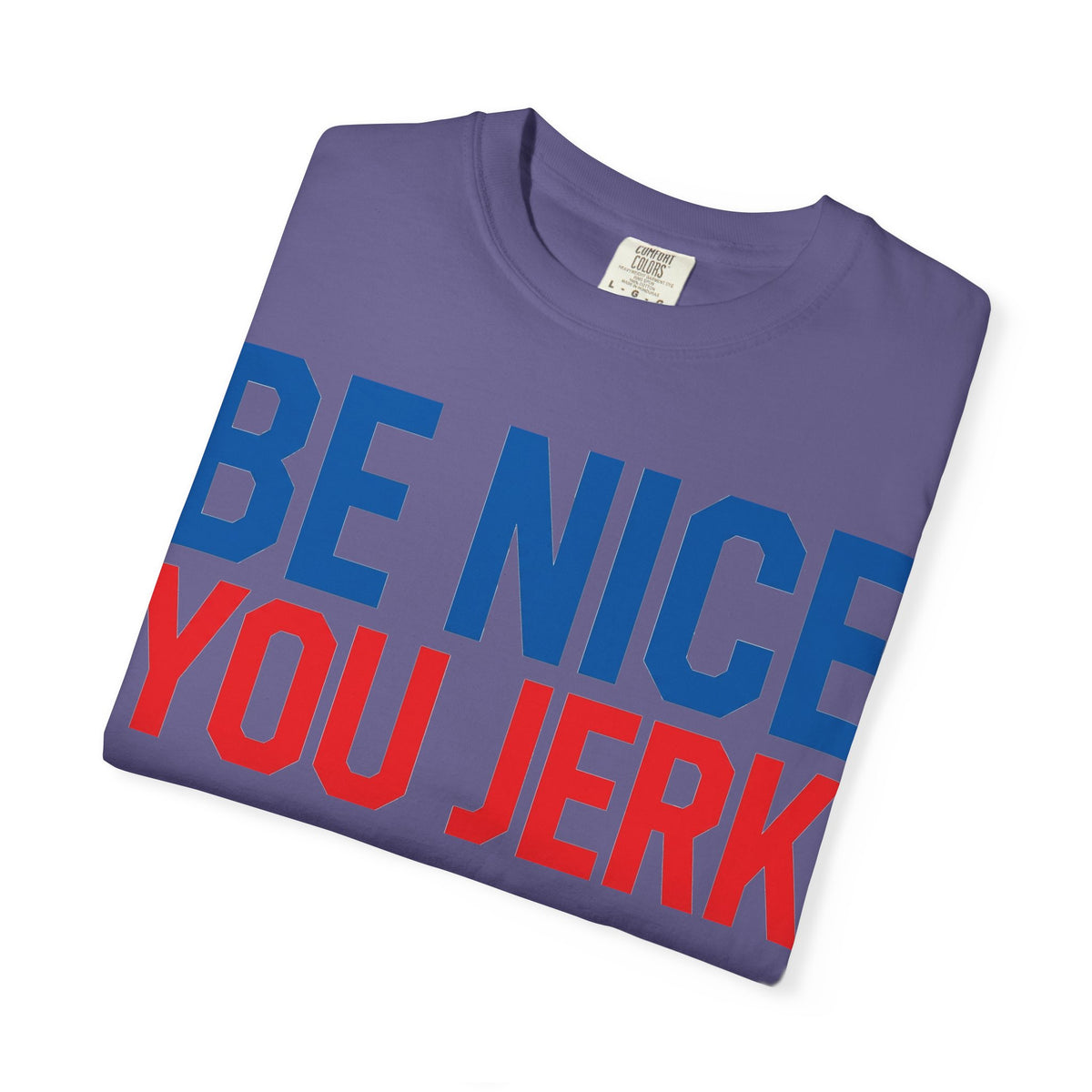 Be Nice You Jerk Shirt, Funny Sarcastic Quote Tee, Bold Retro Typography Shirt, Snarky Gift