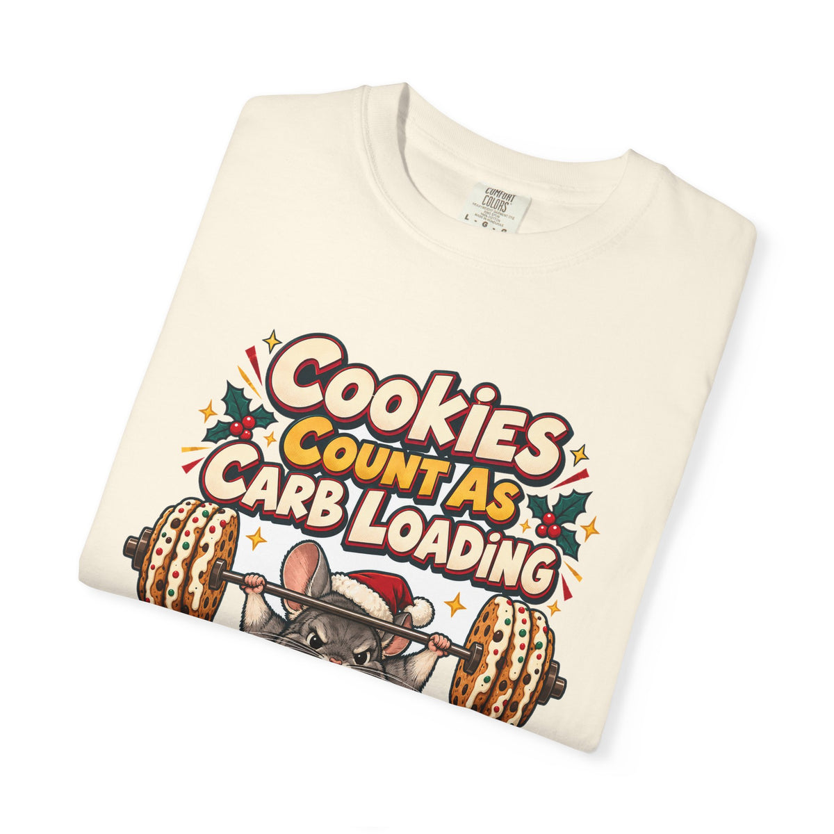 Funny Gym Christmas Shirt Cookies Count As Carb Loading Shirt, Funny Holiday Gift Shirt, Christmas Gift Idea