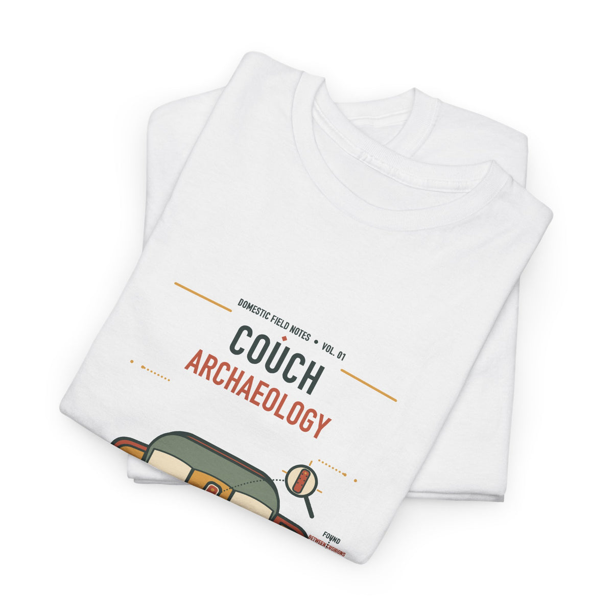 Couch Archaeology Tee — The Remote Is an Artifact | Funny Sofa Shirt