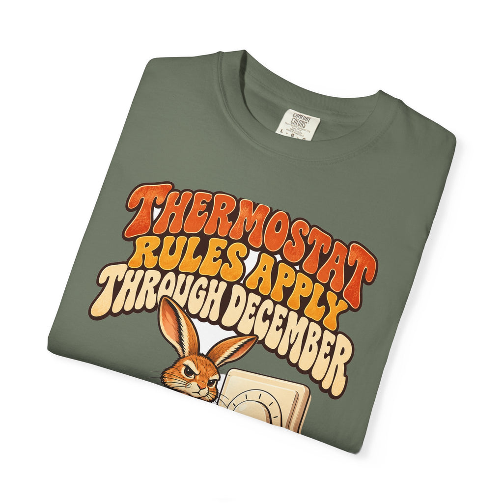 Funny Dad Christmas Gift Thermostat Rules Apply Through December Shirt, Dad Humor Shirt, Gift for Dad Husband Father