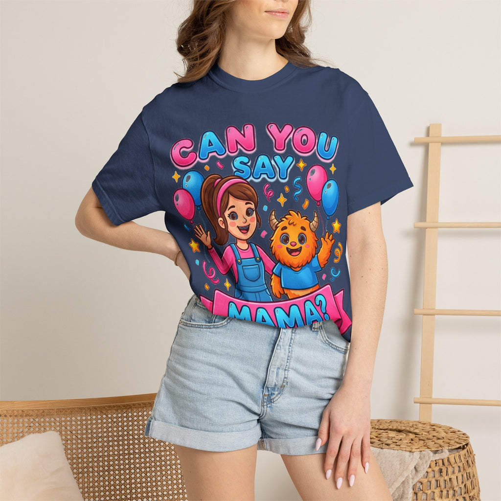 Can You Say Mama Shirt, Funny First Word Tee, Cute Monster Birthday Shirt, New Mom Gift