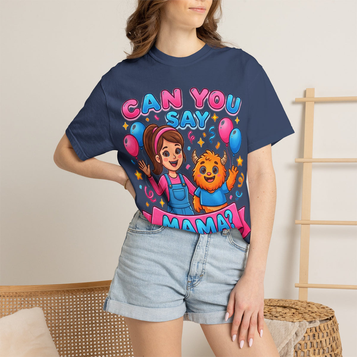 Can You Say Mama Shirt, Funny First Word Tee, Cute Monster Birthday Shirt, New Mom Gift