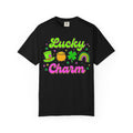 Lucky Charm Shirt, Retro St Patricks Day Doodle Tee, Pot Of Gold Rainbow Shirt, Irish Gift
