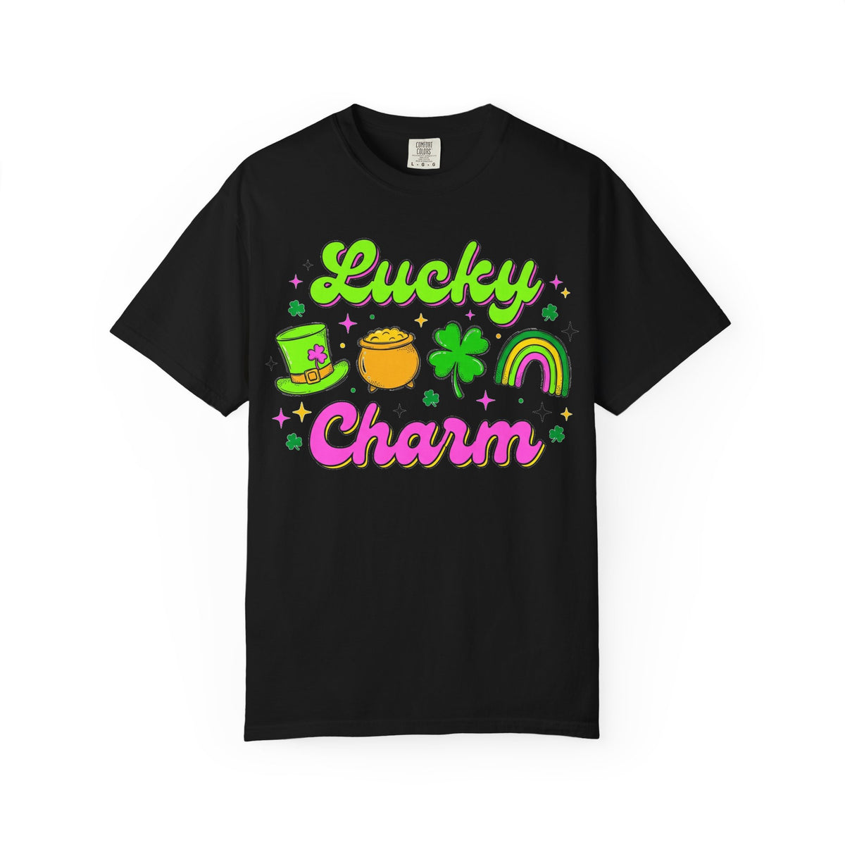 Lucky Charm Shirt, Retro St Patricks Day Doodle Tee, Pot Of Gold Rainbow Shirt, Irish Gift