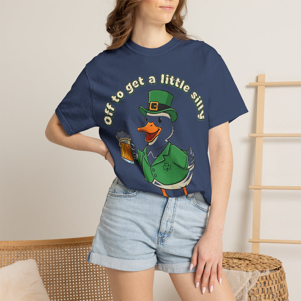 Off To Get A Little Silly Duck Shirt, Leprechaun Suit Beer Duck Tee, Funny St Patricks Day Shirt, Irish Gift